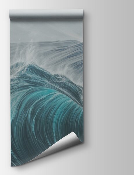 Fototapeta Plaża z falami i górami, Fototapety Natura, Popularne Fototapety, t00887 - Tapeko.pl