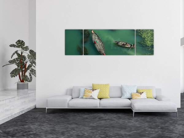 Obraz - Rybacy na rzece (170x50 cm)
