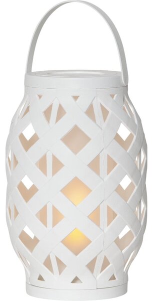 Biały lampion Star Trading Flame Lantern, wys. 23 cm