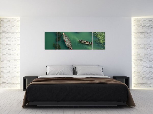 Obraz - Rybacy na rzece (170x50 cm)
