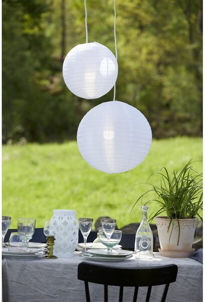 Biały lampion Star Trading Flame Lantern, wys. 23 cm