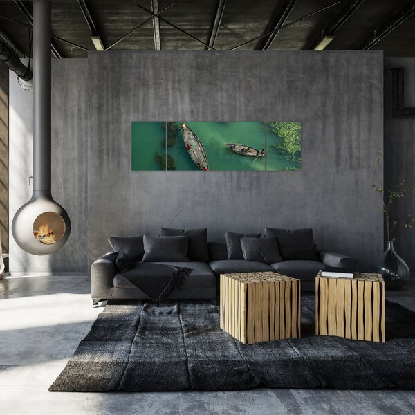 Obraz - Rybacy na rzece (170x50 cm)