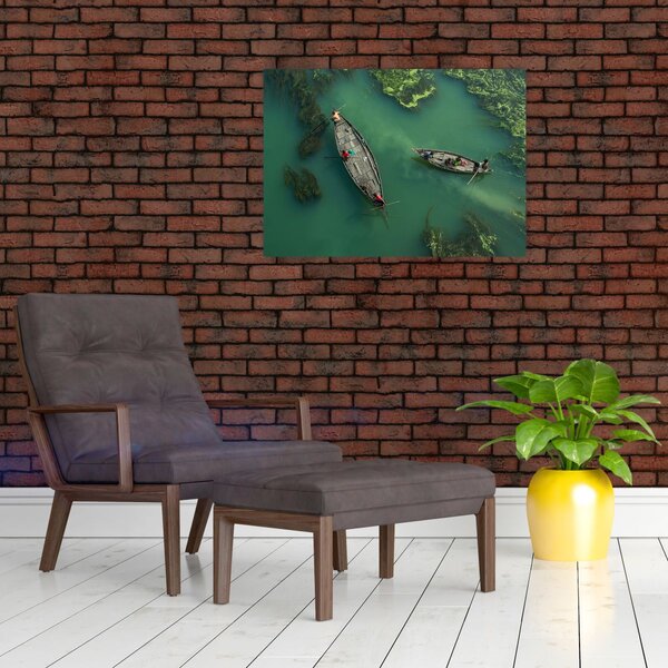 Obraz - Rybacy na rzece (70x50 cm)