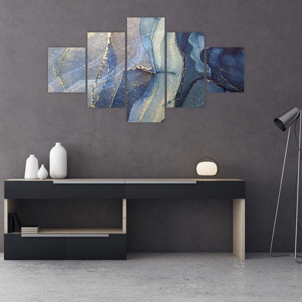 Obraz - Abstrakcja z użyciem tuszu alkoholowego (125x70 cm)