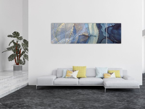 Obraz - Abstrakcja z użyciem tuszu alkoholowego (170x50 cm)