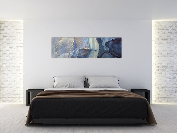 Obraz - Abstrakcja z użyciem tuszu alkoholowego (170x50 cm)