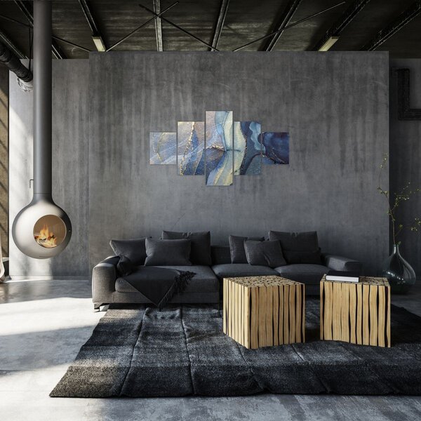 Obraz - Abstrakcja z użyciem tuszu alkoholowego (125x70 cm)