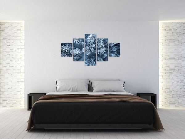 Obraz - Śnieżny las (125x70 cm)