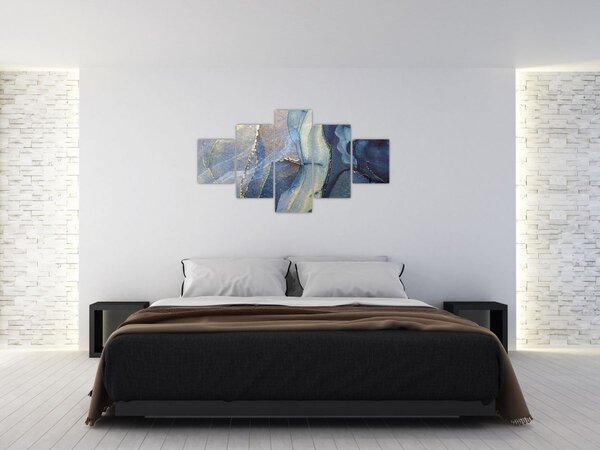 Obraz - Abstrakcja z użyciem tuszu alkoholowego (125x70 cm)