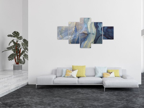 Obraz - Abstrakcja z użyciem tuszu alkoholowego (125x70 cm)