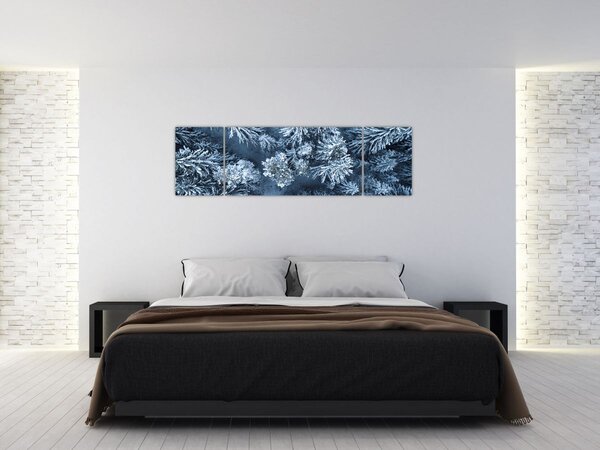 Obraz - Śnieżny las (170x50 cm)