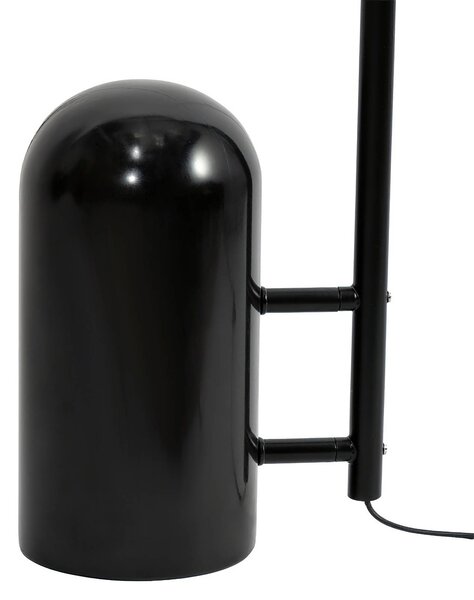 Lampa stojąca Alviero Lucande, czarny, salon / jadalnia, metal, vintage