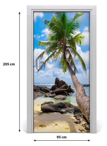 Naklejka fototapeta na drzwi Tropikalna plaża
