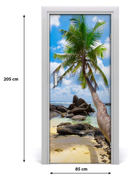 Naklejka fototapeta na drzwi Tropikalna plaża
