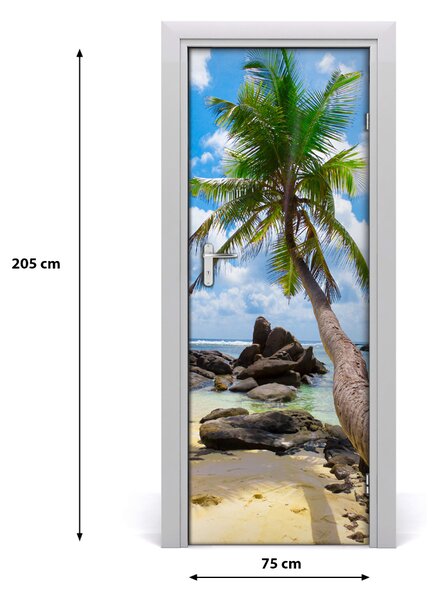 Naklejka fototapeta na drzwi Tropikalna plaża