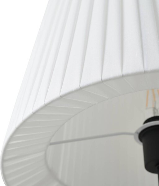 Lampa stojąca Virelle Lindby, biały / opal, salon / jadalnia, tkanina / materiał / jedwab, nowoczesny