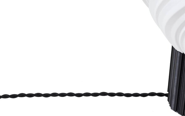Lampa stołowa Lindby Nuvia, wysokość 39,1 cm, biała, druk 3D Nuvia, biały / opal, salon / jadalnia, nowoczesny