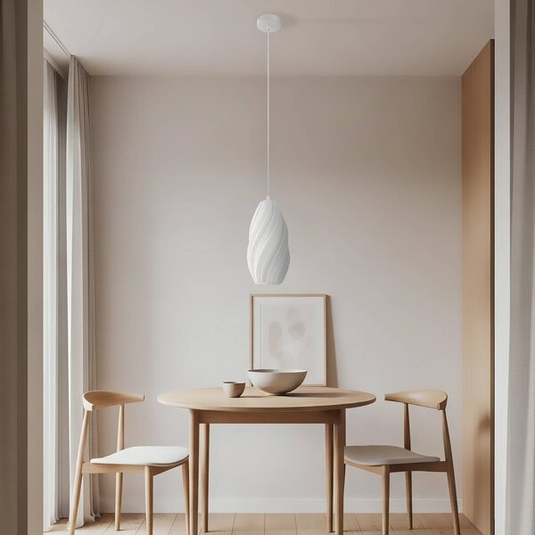 Lampa wisząca Nuvia Lindby, możliwość ściemniania, biały / opal, salon / jadalnia, nowoczesny