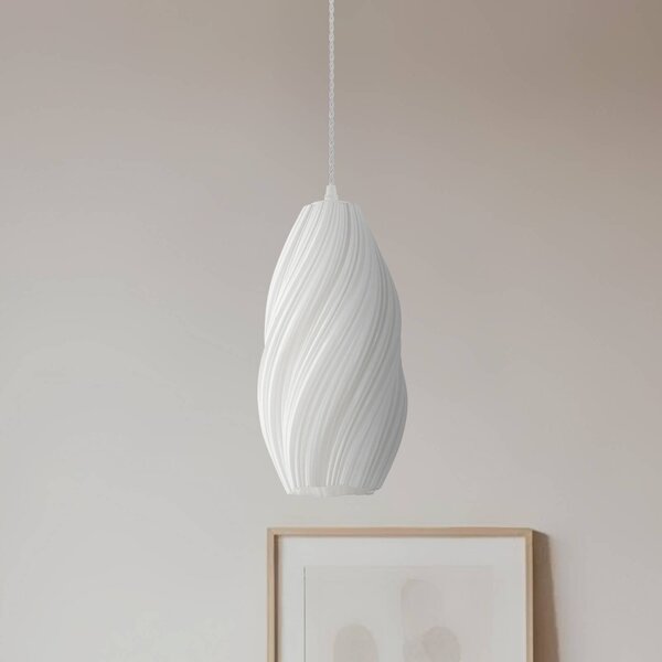 Lampa wisząca Nuvia Lindby, możliwość ściemniania, biały / opal, salon / jadalnia, nowoczesny