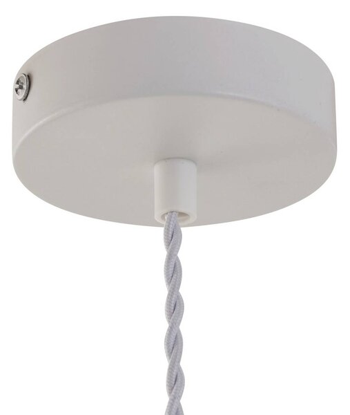 Lampa wisząca Nuvia Lindby, możliwość ściemniania, biały / opal, salon / jadalnia, nowoczesny