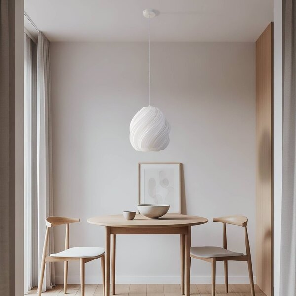 Lampa wisząca Nuvia Lindby, możliwość ściemniania, biały / opal, salon / jadalnia, nowoczesny