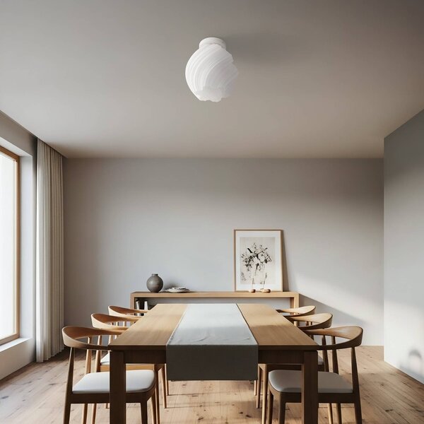 Lampa sufitowa Nuvia Lindby, możliwość ściemniania, biały / opal, salon / jadalnia, nowoczesny