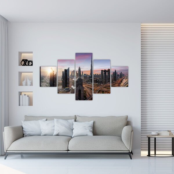 Obraz - Panorama Dubaju (125x70 cm)