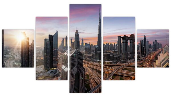 Obraz - Panorama Dubaju (125x70 cm)