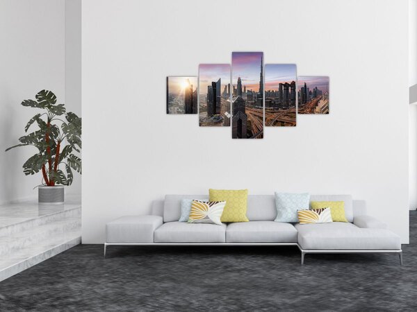 Obraz - Panorama Dubaju (125x70 cm)