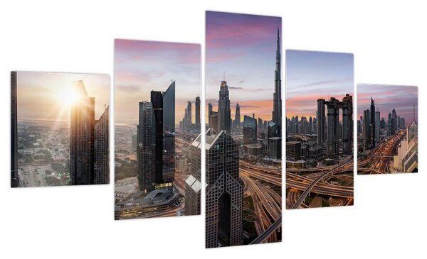Obraz - Panorama Dubaju (125x70 cm)