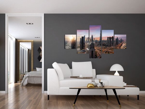 Obraz - Panorama Dubaju (125x70 cm)