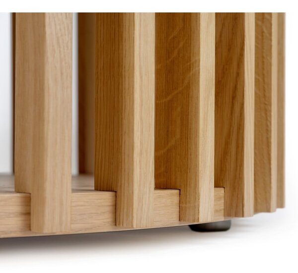 Stolik z drewna dębowego Woodman Drum, ø 83 cm