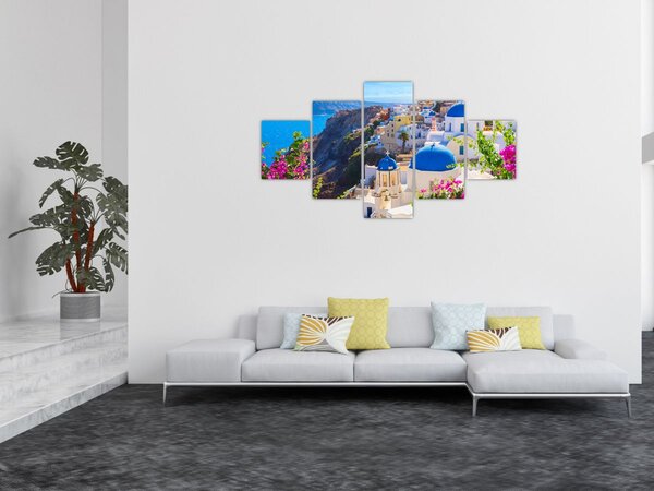 Obraz - Santorini, Grecja (125x70 cm)