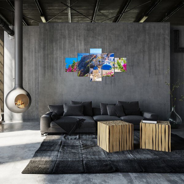 Obraz - Santorini, Grecja (125x70 cm)