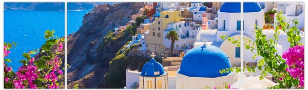 Obraz - Santorini, Grecja (170x50 cm)