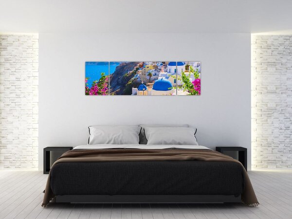 Obraz - Santorini, Grecja (170x50 cm)