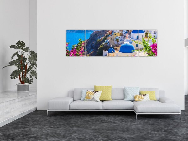 Obraz - Santorini, Grecja (170x50 cm)