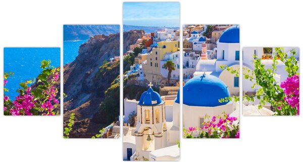 Obraz - Santorini, Grecja (125x70 cm)