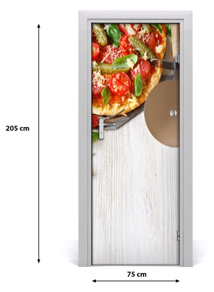 Naklejka na drzwi do domu samoprzylepna Pizza