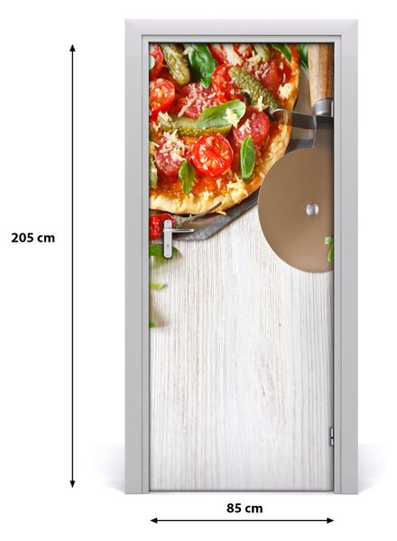Naklejka na drzwi do domu samoprzylepna Pizza