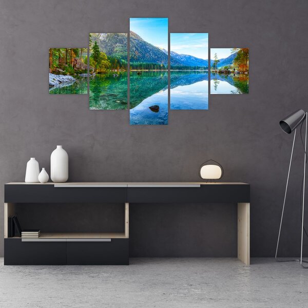 Obraz - Jezioro Hintersee (125x70 cm)