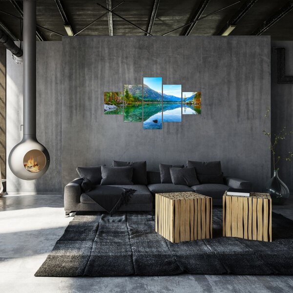 Obraz - Jezioro Hintersee (125x70 cm)