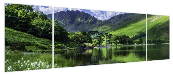 Obraz - Krajobraz z jeziorem (170x50 cm)