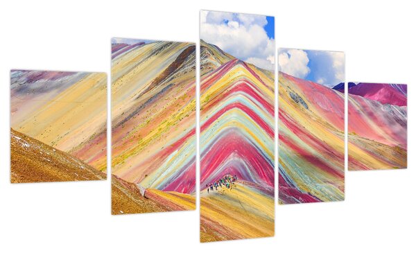 Obraz - Rainbow Mountain, Peru (125x70 cm)
