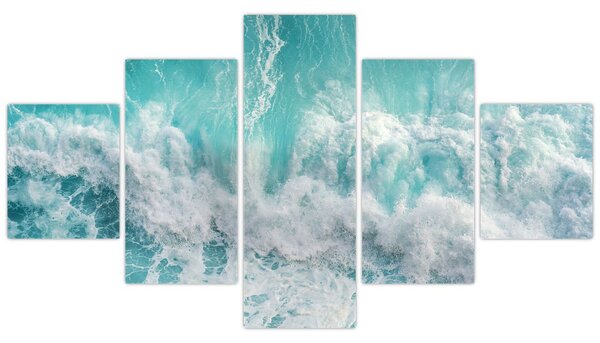 Obraz - Widok na fale oceanu (125x70 cm)