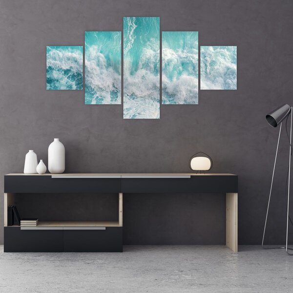 Obraz - Widok na fale oceanu (125x70 cm)