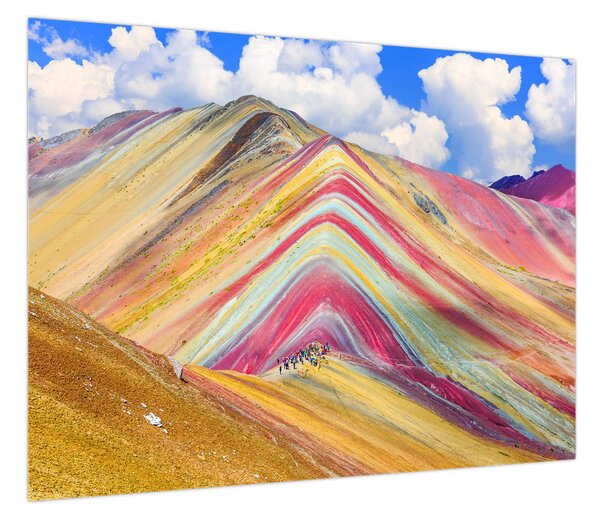 Obraz - Rainbow Mountain, Peru (70x50 cm)
