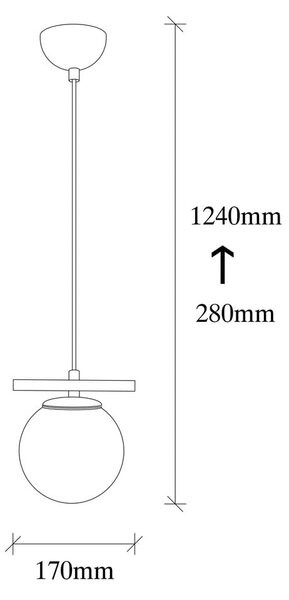 Biała/czarna lampa wisząca ze szklanym kloszem ø 15 cm Üzüm – Opviq lights