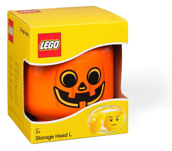 Pomarańczowe pudełko do przechowywania LEGO® Pumpkin Head L