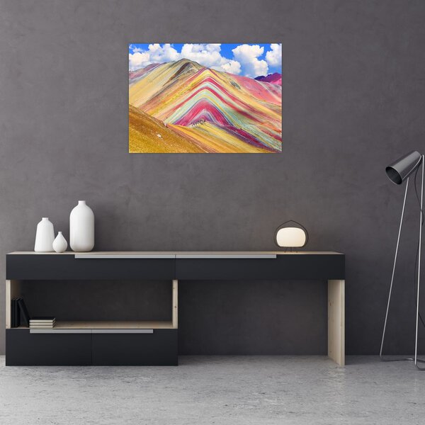 Obraz - Rainbow Mountain, Peru (70x50 cm)